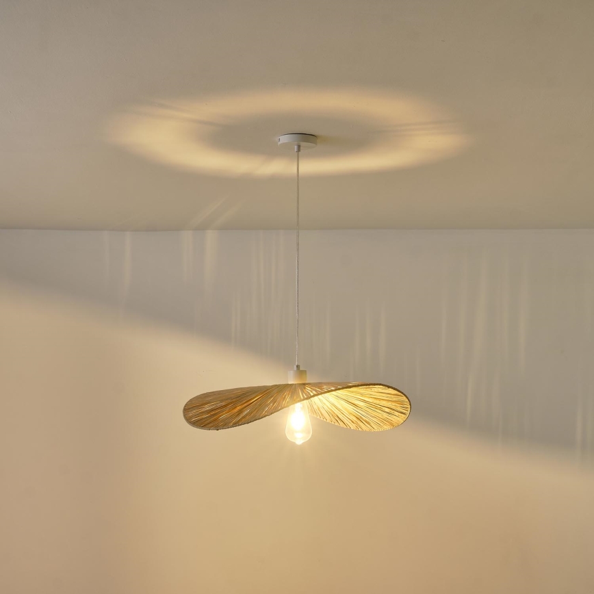 Chandelier on a string CALYPSO 1xE27/15W/230V d. 55 cm bamboo