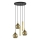 Chandelier on a string CALYPSO 2xGU10/60W/230V + 3xE27/60W black/gold