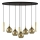 Chandelier on a string CALYPSO 3xGU10/60W/230V + 5xE27/60W black/gold