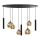 Chandelier on a string CALYPSO 3xGU10/60W/230V + 5xE27/60W black/gold