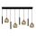 Chandelier on a string CALYPSO 4xGU10/60W/230V + 4xE27/60W black/gold