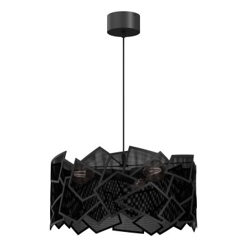 Chandelier on a string CAMO 3xE27/15W/230V black