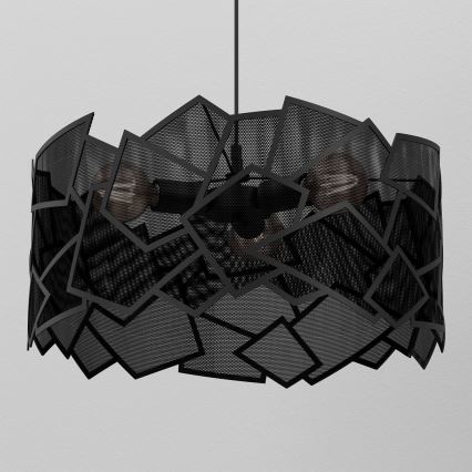 Chandelier on a string CAMO 3xE27/15W/230V black