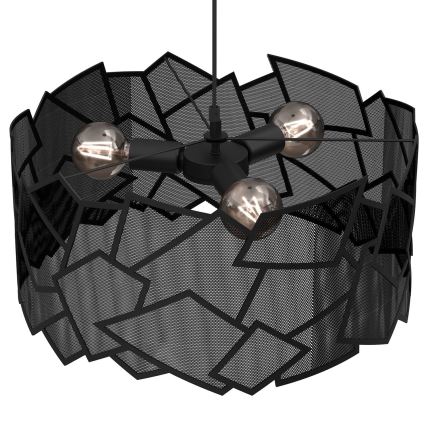 Chandelier on a string CAMO 3xE27/15W/230V black