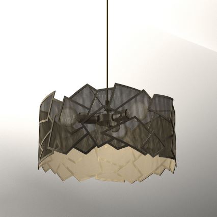 Chandelier on a string CAMO 3xE27/15W/230V gold