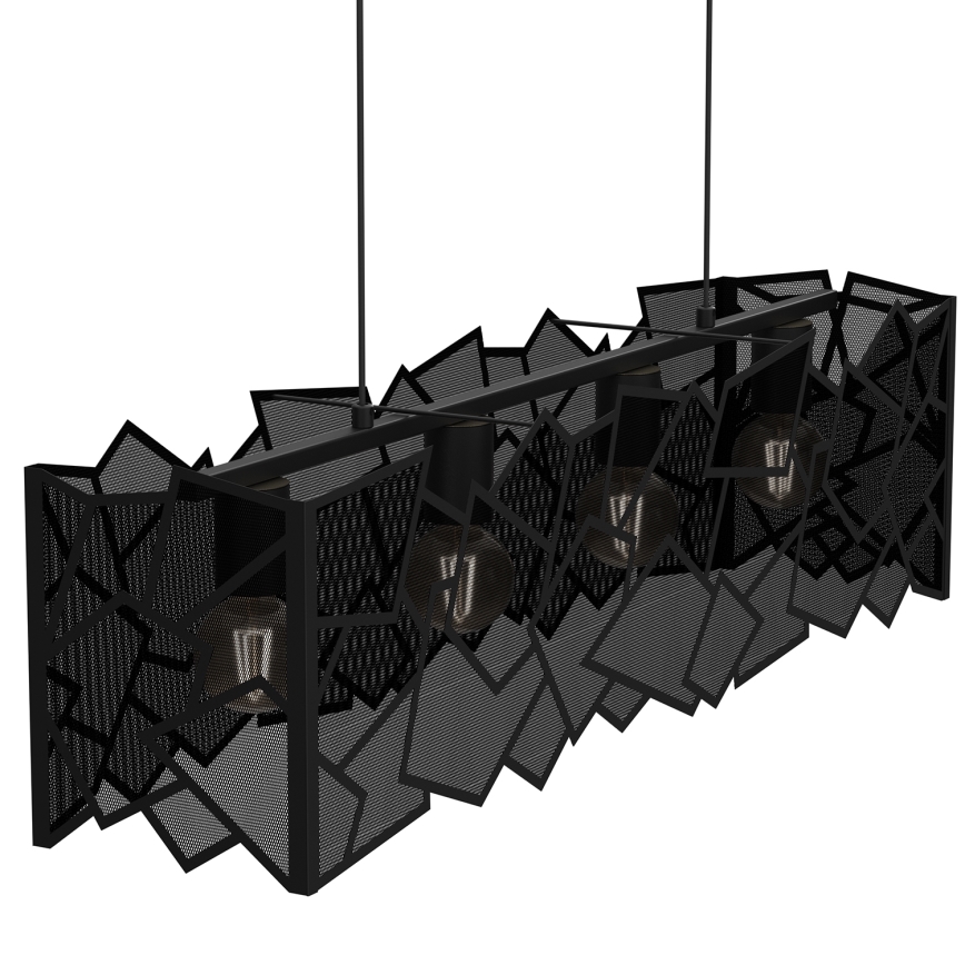 Chandelier on a string CAMO 4xE27/15W/230V black