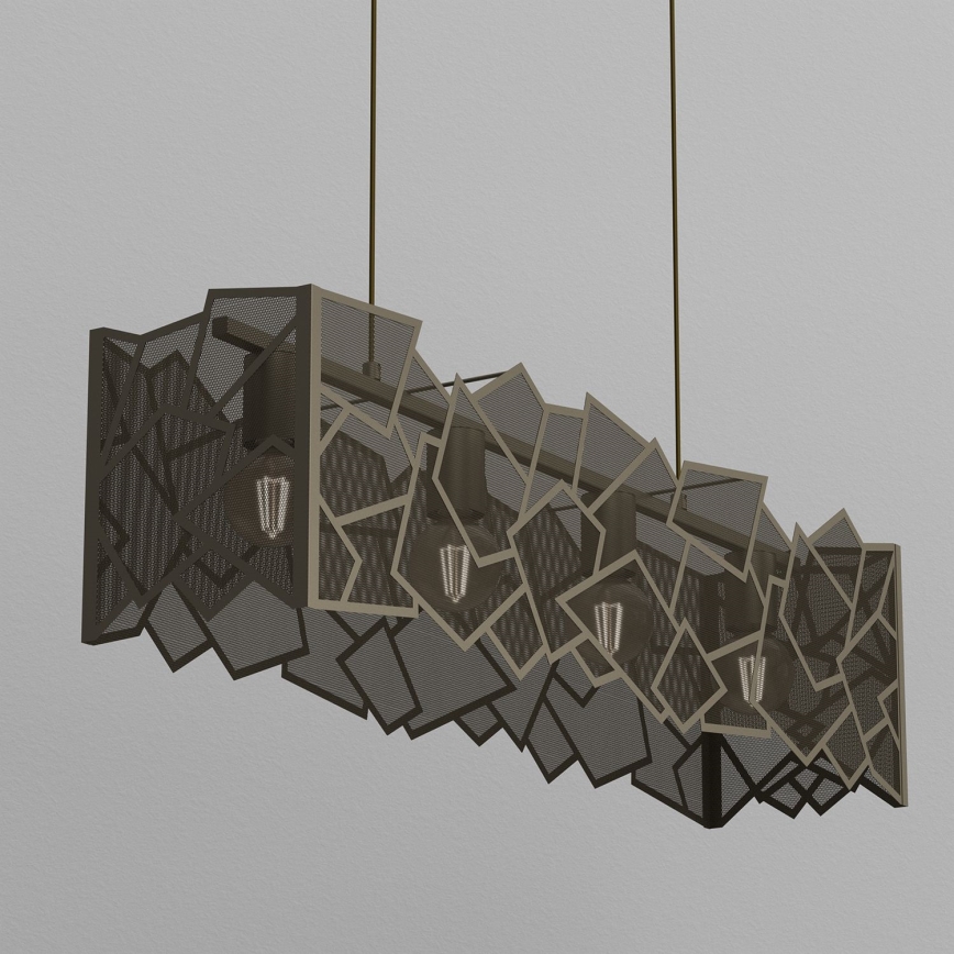 Chandelier on a string CAMO 4xE27/15W/230V gold