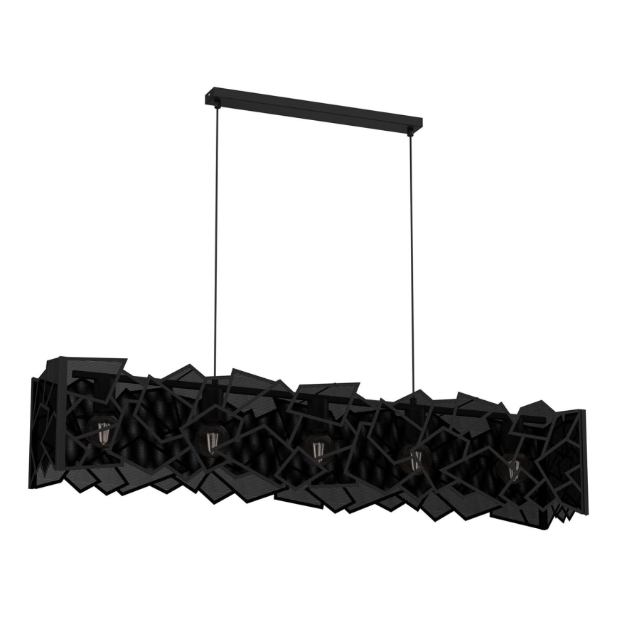 Chandelier on a string CAMO 5xE27/15W/230V black