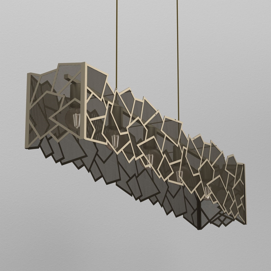 Chandelier on a string CAMO 5xE27/15W/230V gold