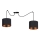 Chandelier on a string CANDIDA 2xE27/40W/230V spider black/copper