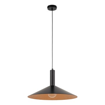 Chandelier on a string CAPRI 1xE27/15W/230V d. 50 cm black/copper