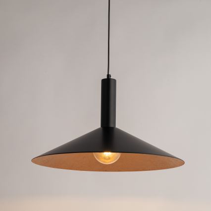 Chandelier on a string CAPRI 1xE27/15W/230V d. 50 cm black/copper