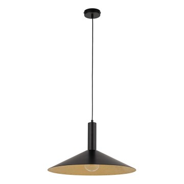 Chandelier on a string CAPRI 1xE27/15W/230V d. 50 cm black/gold