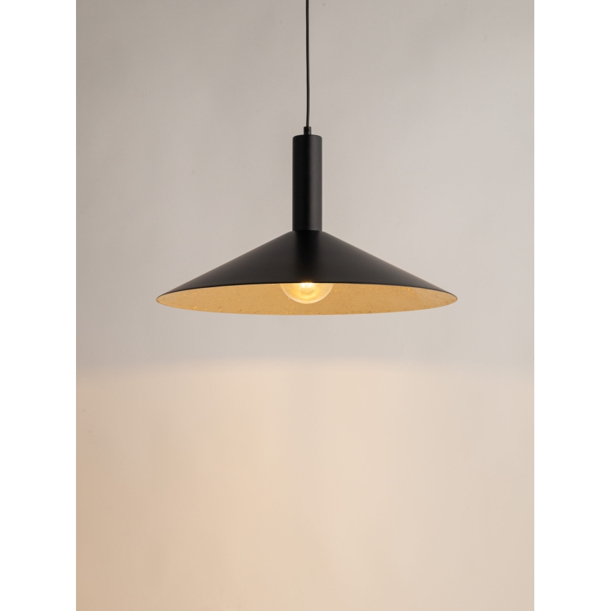 Chandelier on a string CAPRI 1xE27/15W/230V d. 50 cm black/gold