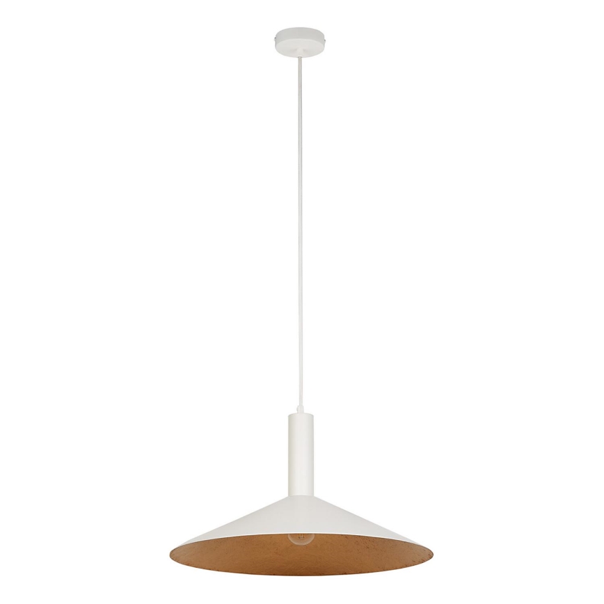 Chandelier on a string CAPRI 1xE27/15W/230V d. 50 cm white/copper