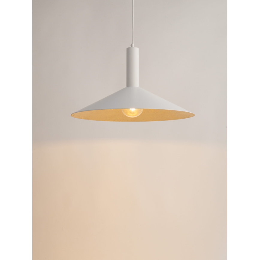 Chandelier on a string CAPRI 1xE27/15W/230V d. 50 cm white/gold