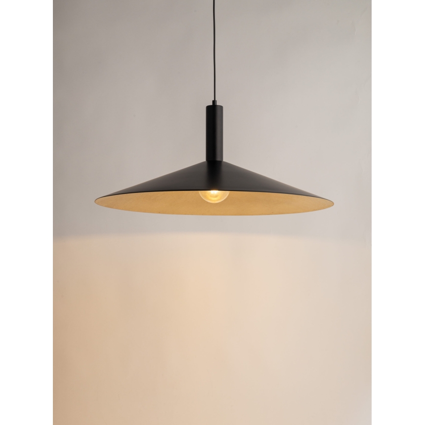 Chandelier on a string CAPRI 1xE27/15W/230V d. 70 cm black/gold