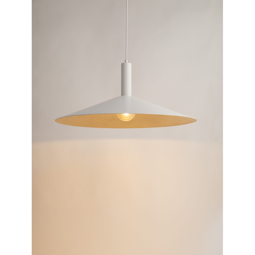 Chandelier on a string CAPRI 1xE27/15W/230V d. 70 cm white/gold