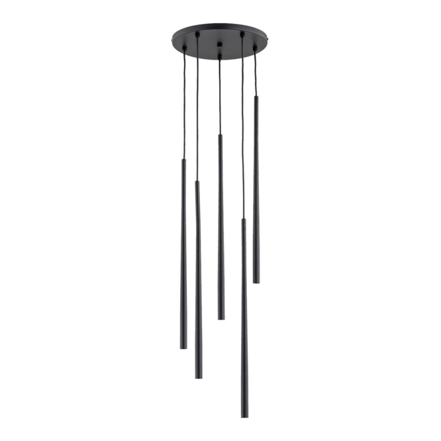Chandelier on a string CARMEN 5xG9/40W/230V d. 30 cm black