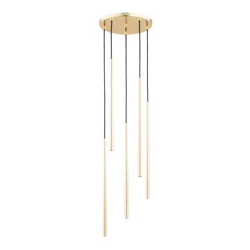 Chandelier on a string CARMEN 5xG9/40W/230V d.30 cm gold