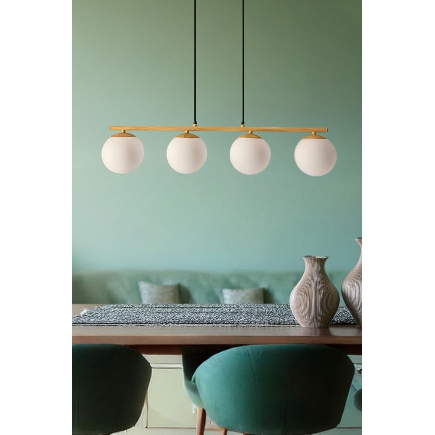 Chandelier on a string CARRINE 4xE14/40W/230V brown