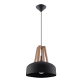Chandelier on a string CASCO 1xE27/60W/230V d. 30 cm birch
