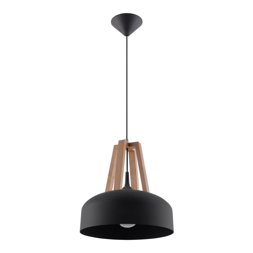 Chandelier on a string CASCO 1xE27/60W/230V d. 30 cm birch