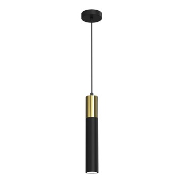 Chandelier on a string CASSA 1xGU10/8W/230V black/golden
