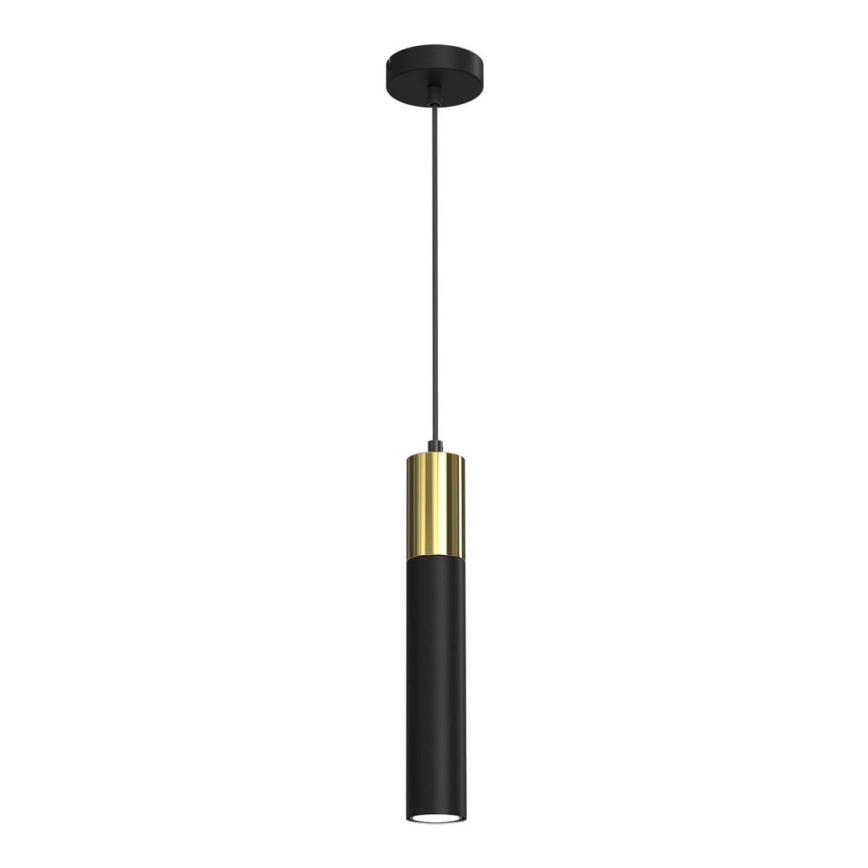 Chandelier on a string CASSA 1xGU10/8W/230V black/golden