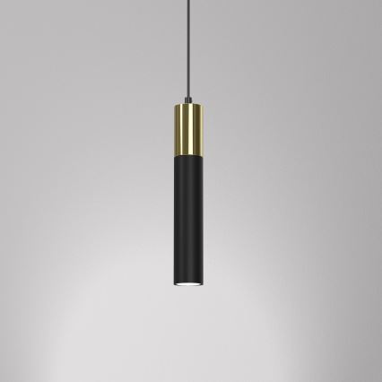 Chandelier on a string CASSA 1xGU10/8W/230V black/golden