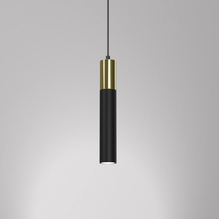 Chandelier on a string CASSA 1xGU10/8W/230V black/golden