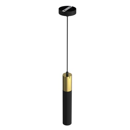 Chandelier on a string CASSA 1xGU10/8W/230V black/golden
