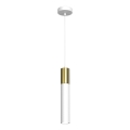 Chandelier on a string CASSA 1xGU10/8W/230V white/golden