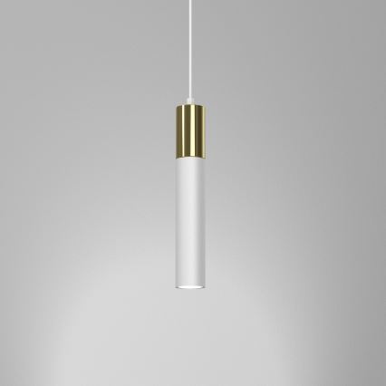 Chandelier on a string CASSA 1xGU10/8W/230V white/golden