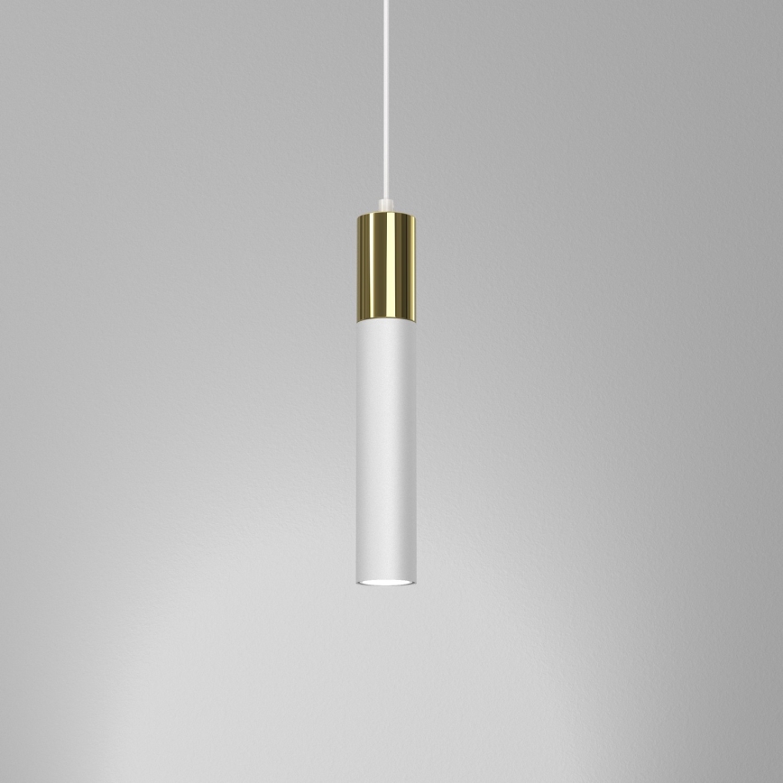 Chandelier on a string CASSA 1xGU10/8W/230V white/golden