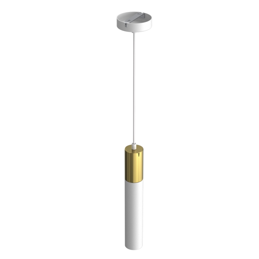 Chandelier on a string CASSA 1xGU10/8W/230V white/golden