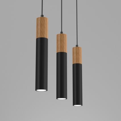 Chandelier on a string CASSA 3xGU10/60W/230V black