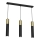 Chandelier on a string CASSA 3xGU10/8W/230V black/golden