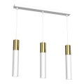 Chandelier on a string CASSA 3xGU10/8W/230V white/golden