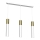 Chandelier on a string CASSA 3xGU10/8W/230V white/golden