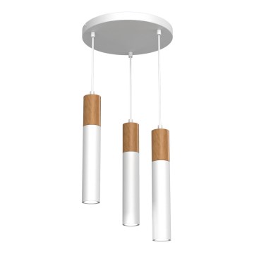 Chandelier on a string CASSA 3xGU10/8W/230V white