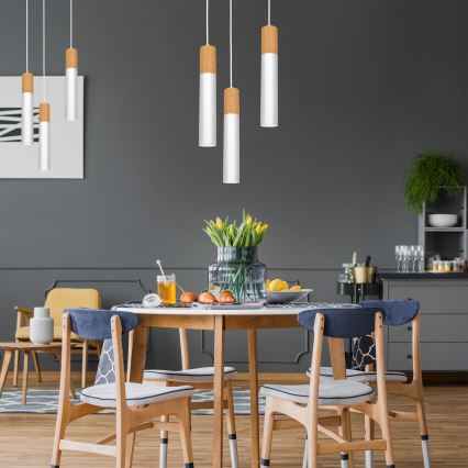 Chandelier on a string CASSA 3xGU10/8W/230V white