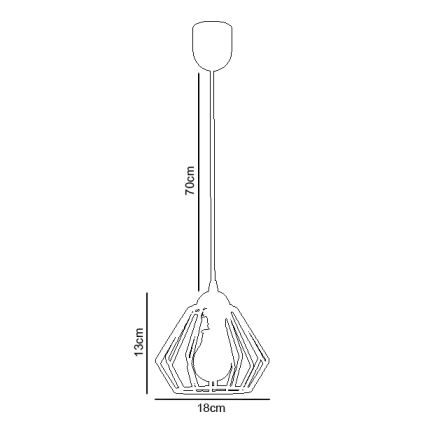 Chandelier on a string CEED 1xE27/60W/230V white
