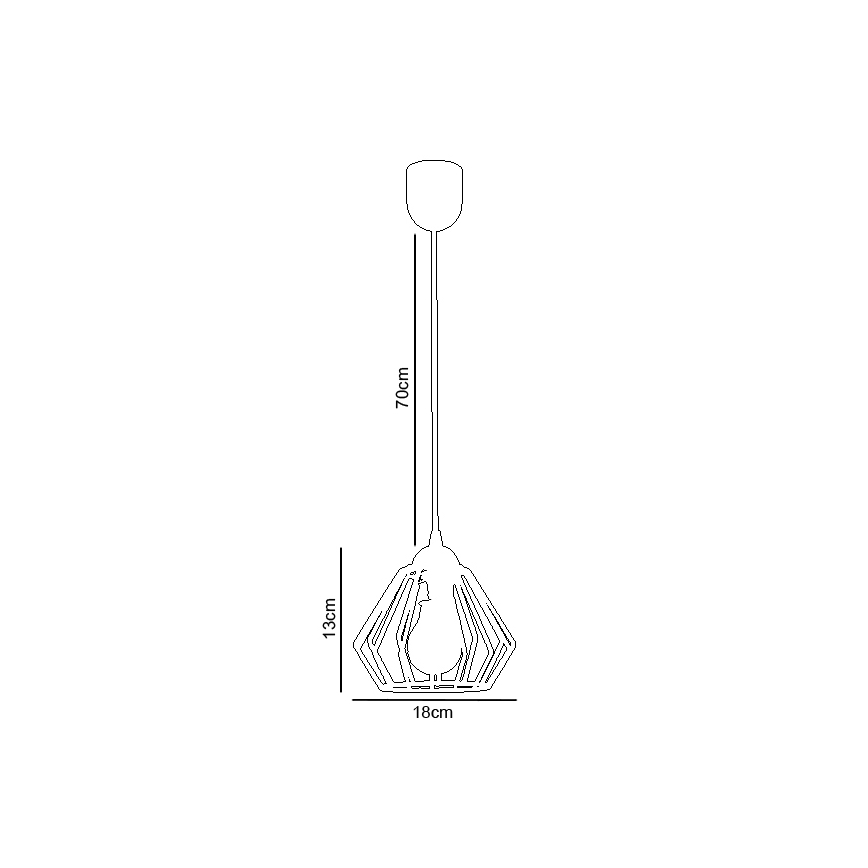 Chandelier on a string CEED 1xE27/60W/230V white