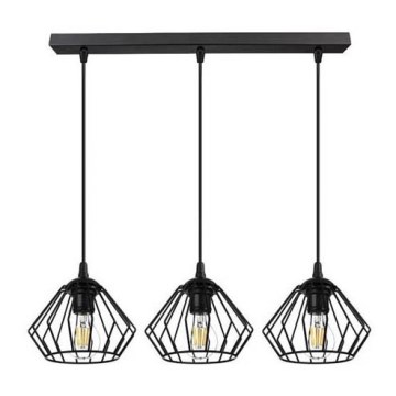 Chandelier on a string CEED 3xE27/60W/230V black