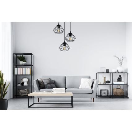 Chandelier on a string CEED 3xE27/60W/230V black