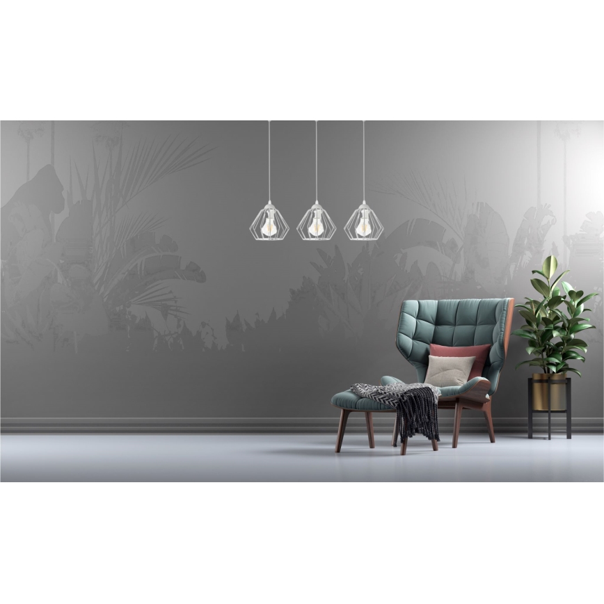Chandelier on a string CEED 3xE27/60W/230V grey
