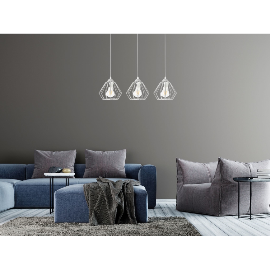 Chandelier on a string CEED 3xE27/60W/230V grey