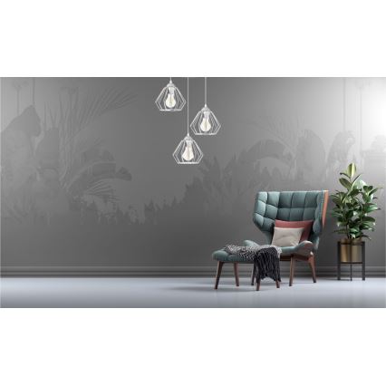 Chandelier on a string CEED 3xE27/60W/230V grey