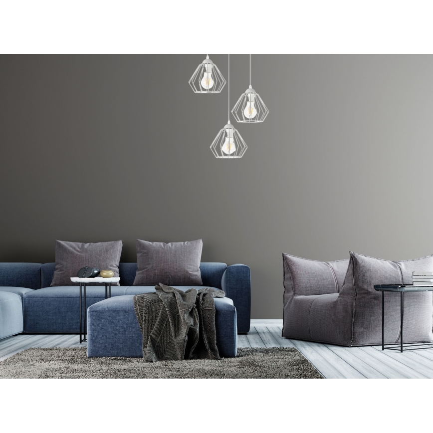 Chandelier on a string CEED 3xE27/60W/230V grey